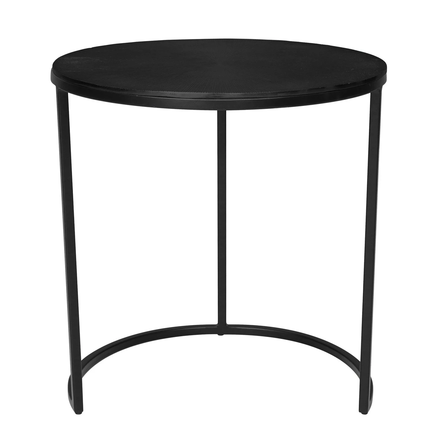 Bijzettafel Matt Black Set Van 2 - H 46/51 X D 40/48 Cm - Afbeelding 2