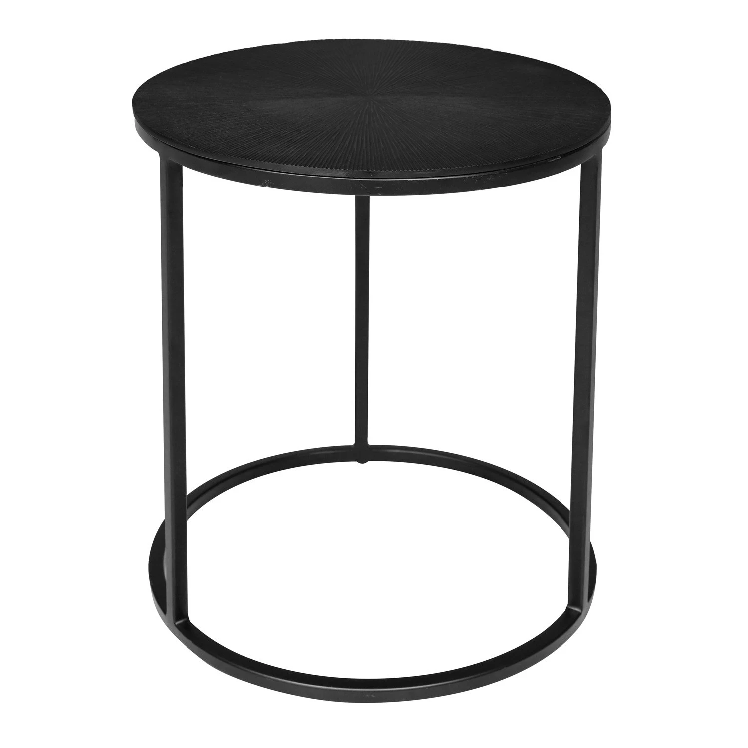 Bijzettafel Matt Black Set Van 2 - H 46/51 X D 40/48 Cm - Afbeelding 3