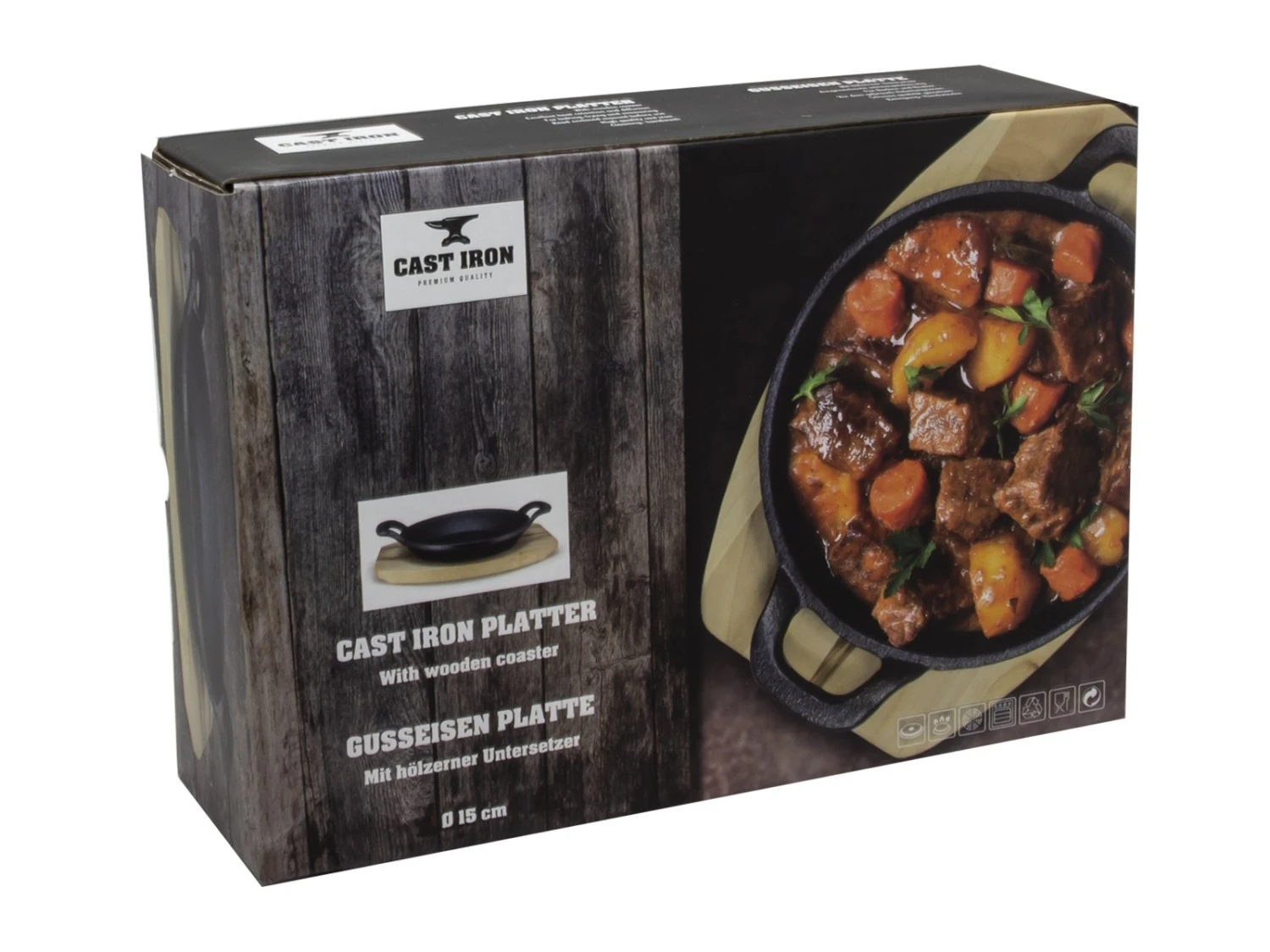 Cast Iron Gratinpan Gietijz 15c Op Plank