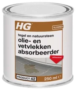 HG Tegel En Natuursteen Olie- En Vetvlekken Absorbeerder 250 Ml