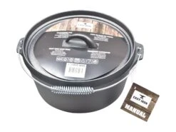 Cast Iron Pan M/deksel 28x13cm Gietijzer 8 Liter