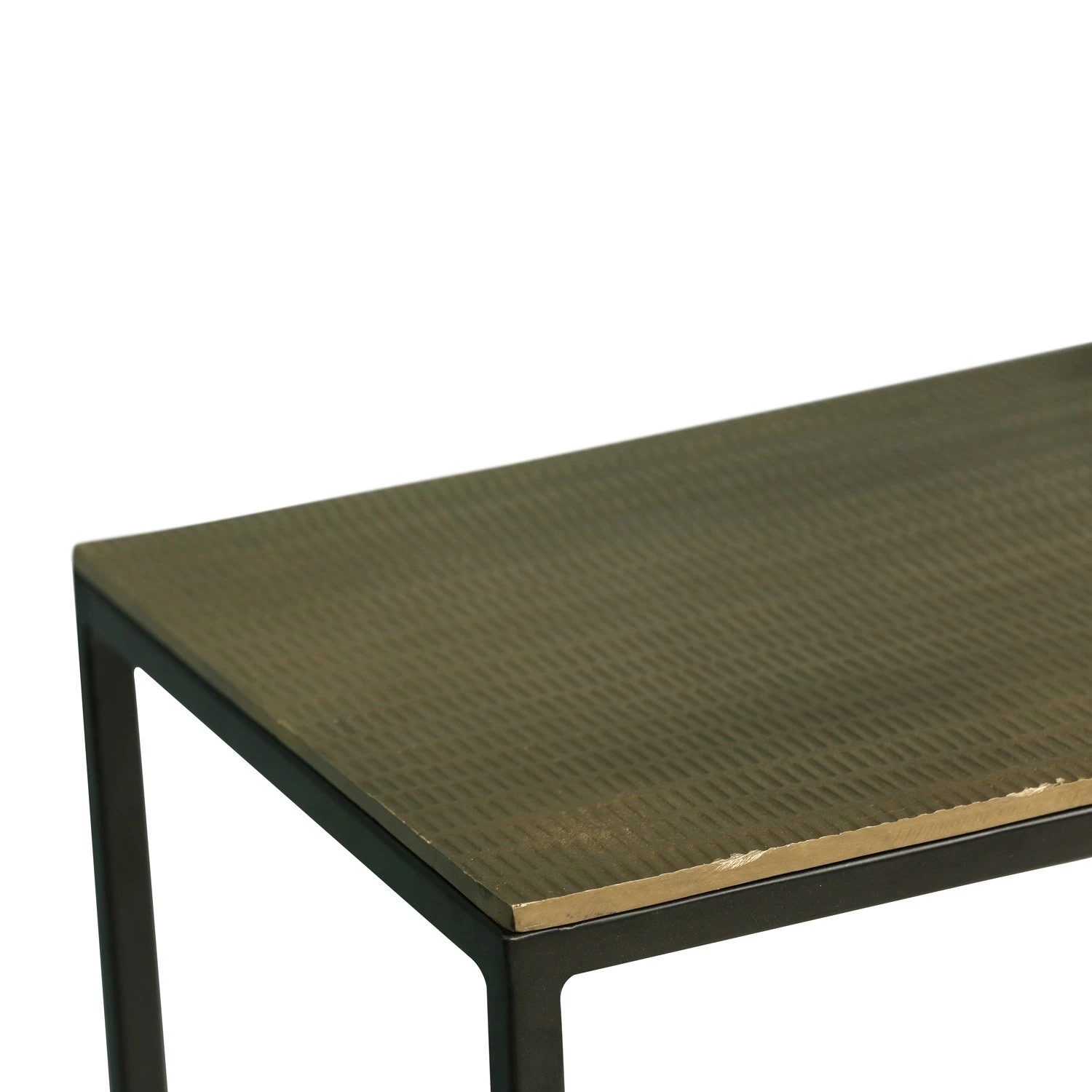 Bijzettafel Brass Antique Set Van 2 - 85/95 X 75/85 X 25/30 Cm - Afbeelding 4